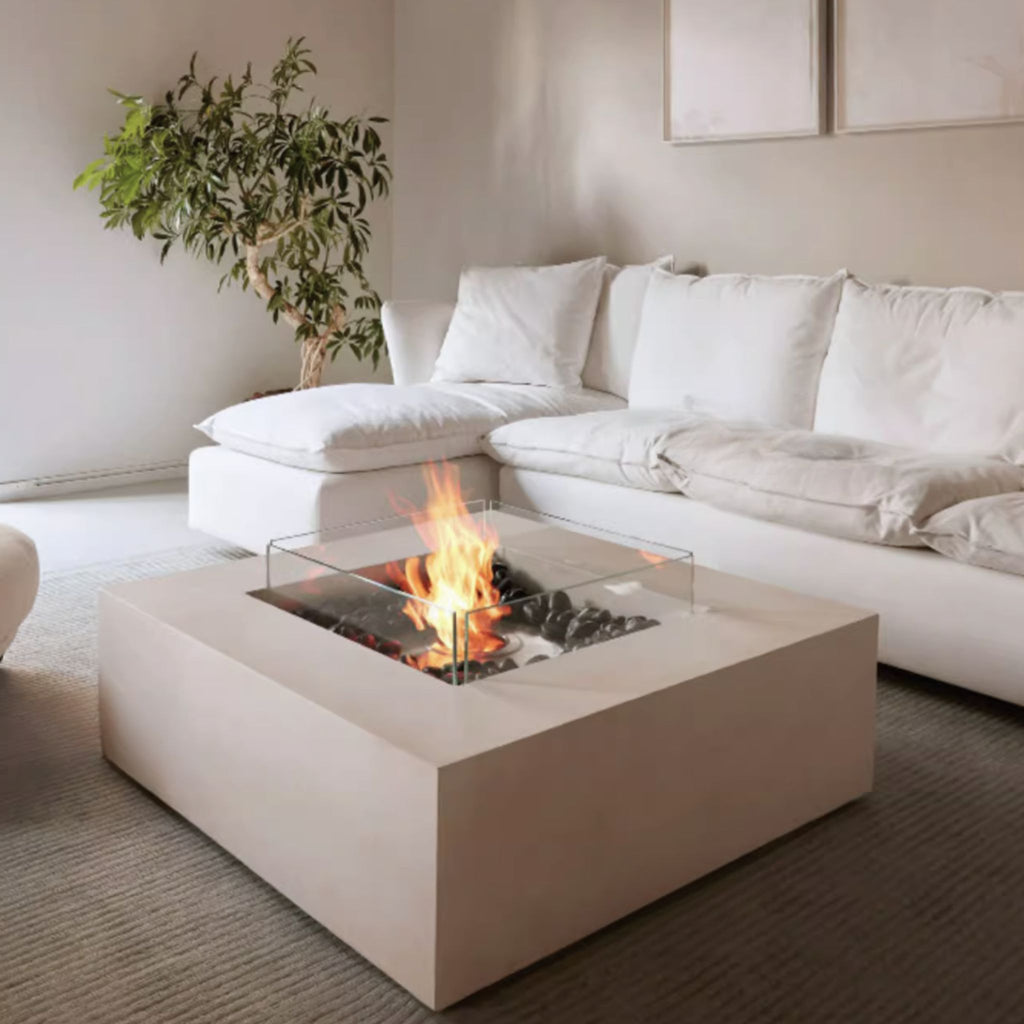 0.8m Naya Fire Table Beige