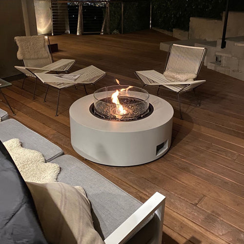 1m Oslo Fire Table Beige