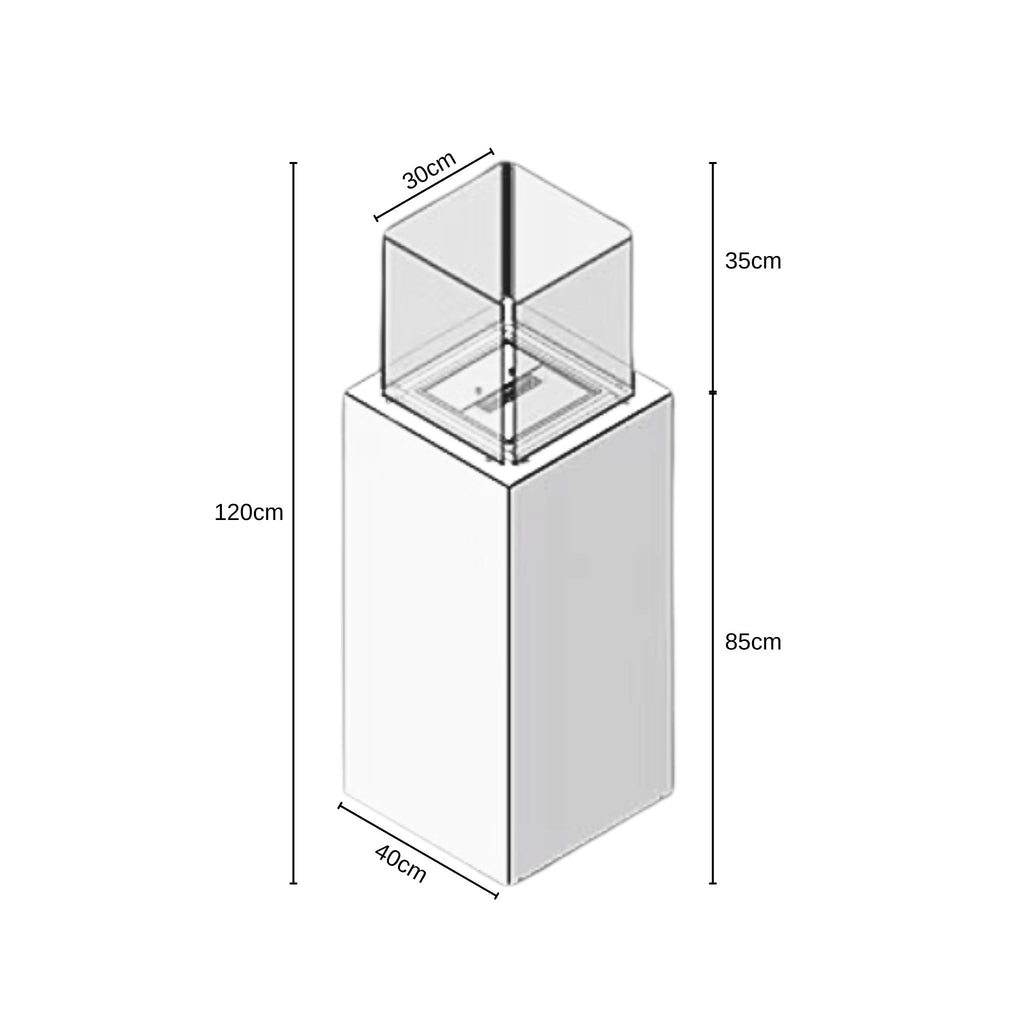 Allia Freestanding Fireplace White